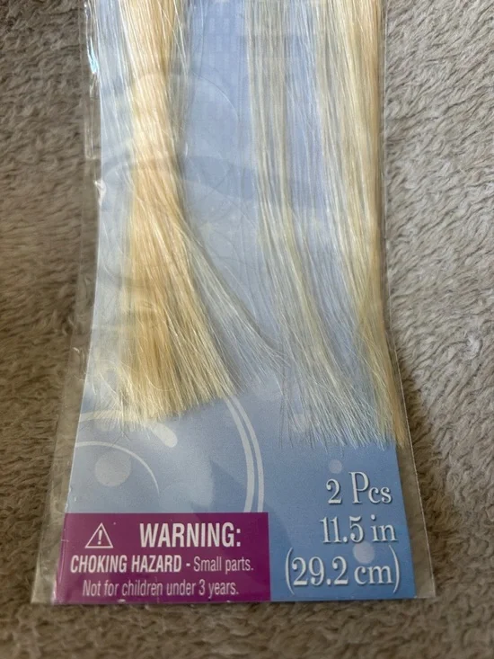 Cinderella Disney Clip-In Hair Blonde Extensions with Silver Bows-Brand New - Picture 5 of 7